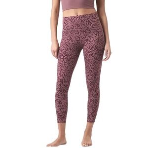 ATHLETA Salutation Stash Pocket II Printed 7/8 Tight in Tawny Rose